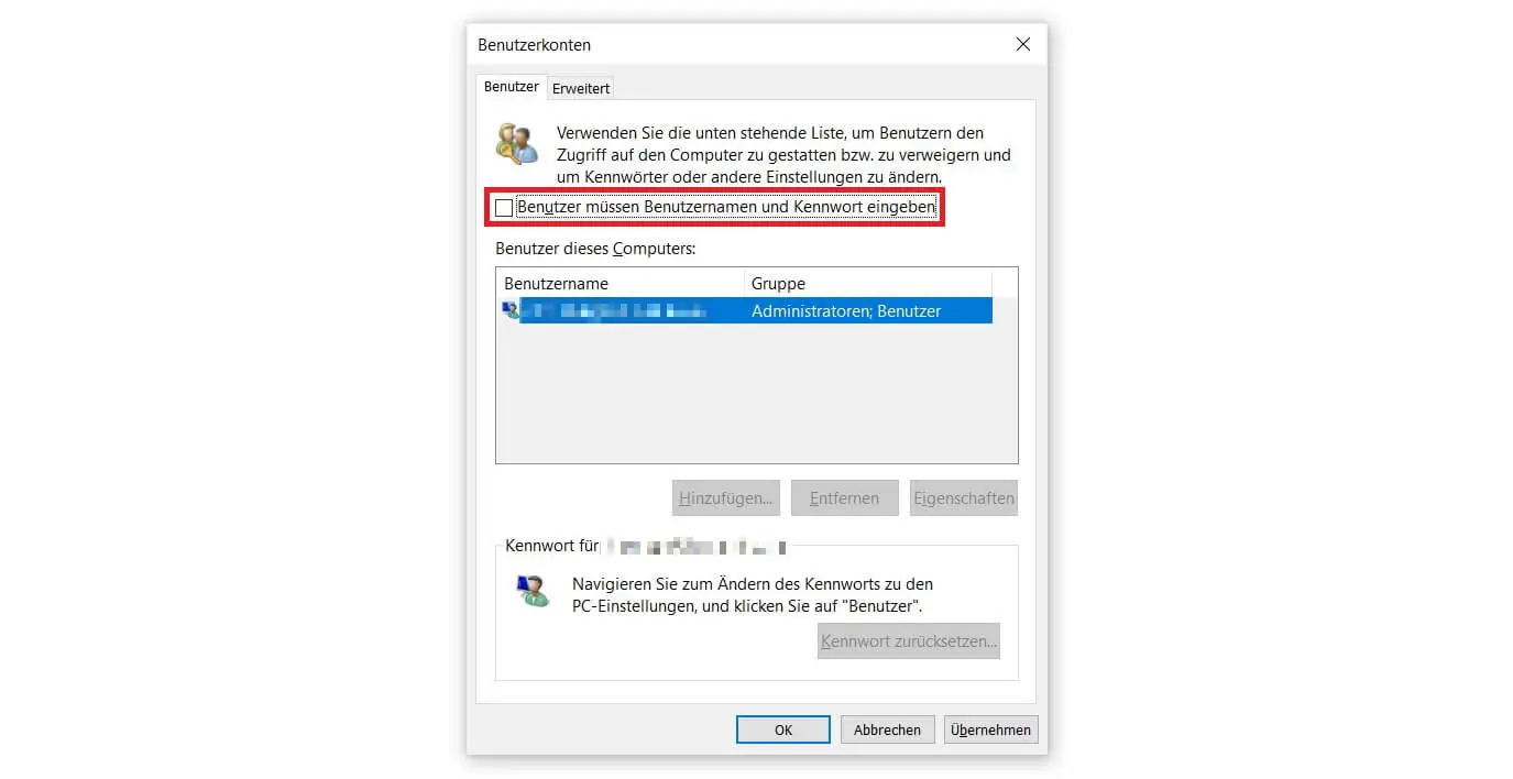 Wie du dein Windows 10 Passwort entfernen kannst