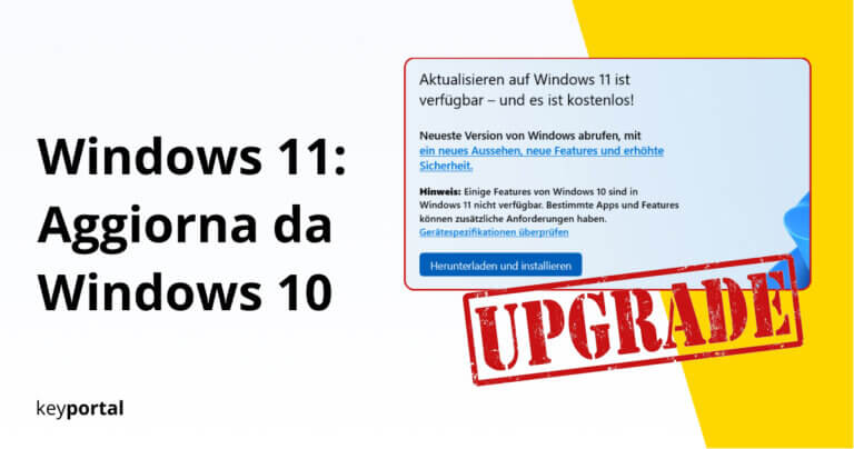 Windows 11 Update come aggiornamento da Windows 10 - keyportal.it